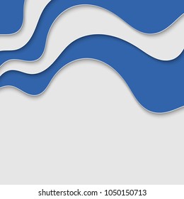 Abstract background with waves. Blue and white stripes. Abstract wavy background.