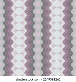 abstract background with waves and circles vintage halftone pastel vector seamless pattern