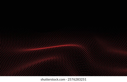 Abstract Background Waves of Dots and Weave Lines. 