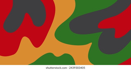 abstract background of waves forming hearts Juneteenth theme. freedom day, annual holiday. Vector design with empty space for text.
