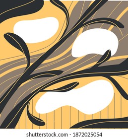 abstract background with waves and frame for your text