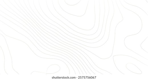 Abstract background with waves Geographic mountain relief. Contour maps. Abstract lines background. Topo contour map on white bac