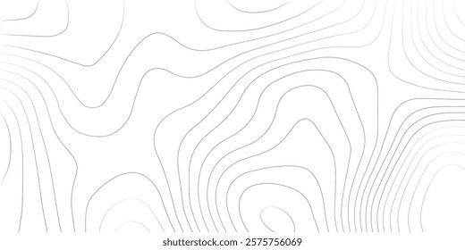 Abstract background with waves Geographic mountain relief. Contour maps. Abstract lines background. Topo contour map on white bac