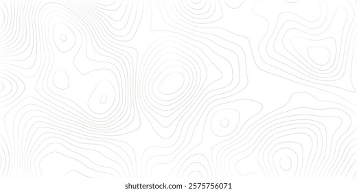 Abstract background with waves Geographic mountain relief. Contour maps. Abstract lines background. Topo contour map on white bac