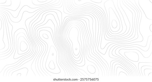 Abstract background with waves Geographic mountain relief. Contour maps. Abstract lines background. Topo contour map on white bac