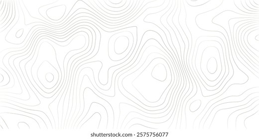 Abstract background with waves Geographic mountain relief. Contour maps. Abstract lines background. Topo contour map on white bac