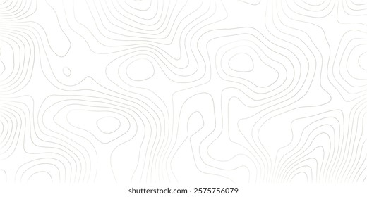 Abstract background with waves Geographic mountain relief. Contour maps. Abstract lines background. Topo contour map on white bac