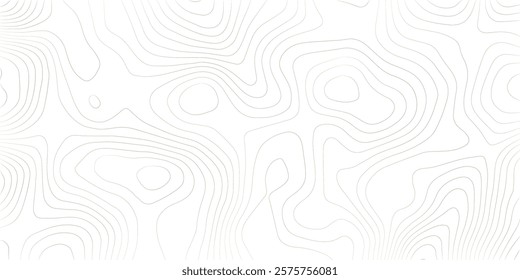 Abstract background with waves Geographic mountain relief. Contour maps. Abstract lines background. Topo contour map on white bac