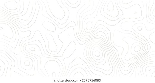 Abstract background with waves Geographic mountain relief. Contour maps. Abstract lines background. Topo contour map on white bac