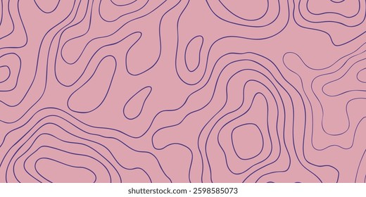 Abstract Background with Waves. Groovy Pattern. Banner, Backdrop. Vector Illustration. 