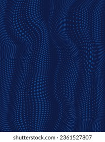 abstract background with waves and halftone dot, a blue background with a circular design a blue background with a wave pattern wit halftone dot