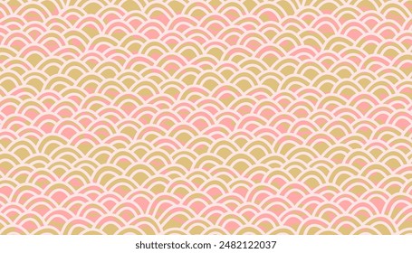 Abstract background with waves - hand drawn vector illustration.