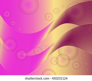 Abstract background with waves, lilac, violet