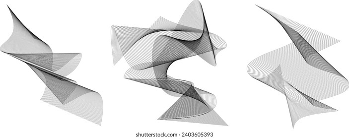 Abstract background with waves and lines