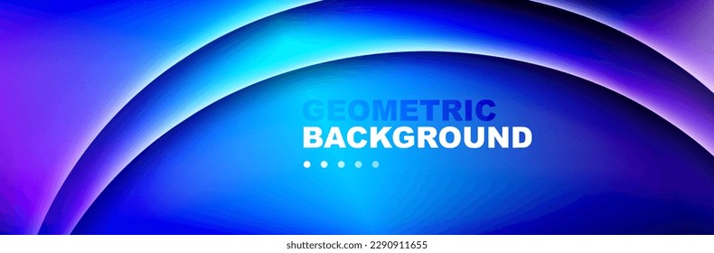 Abstract background - waves and lines composition created with lights and shadows. Technology or business digital template