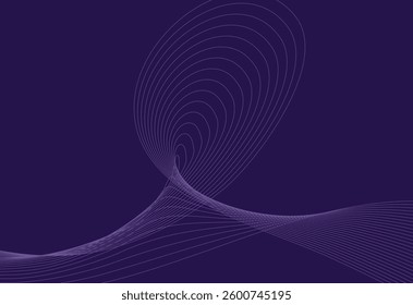abstract background with waves, lines and curves in purple and blue colors