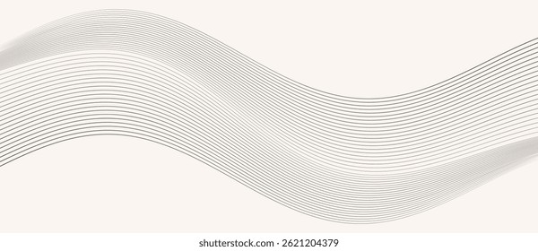 Fundo abstrato com linhas de ondas. Ilusão de transição dinâmica. Linhas pretas em um fundo branco.