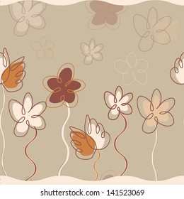 abstract background with waves lines leaves