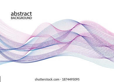 Abstract background of waves lines with space to insert text