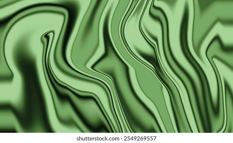 Abstract background with waves. Abstract liquid colorful texture for background, Green liquify background.