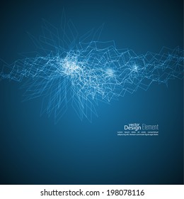 Abstract background with  waves and luminous rays. 