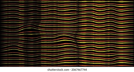  fondo abstracto de las olas de líneas naranja y amarilla