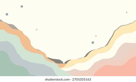 Fondo Abstractas con el color pastel de las ondas para la Plantilla de las redes sociales