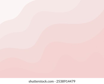 Fondo Abstractas con ondas en tonos rosa pastel y melocotón con espacio para texto, degradado, Vector. Elemento decorativo para el diseño, etiqueta, Anuncio, cubierta, invitación, día de fiesta. Ondulado de varias capas