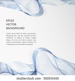 Abstract background with waves. Poster or brochure template.