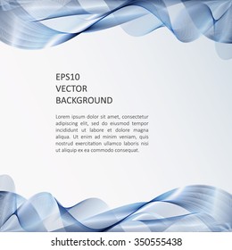 Abstract background with waves. Poster or brochure template.