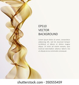 Abstract background with waves. Poster or brochure template.