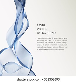 Abstract background with waves. Poster or brochure template.
