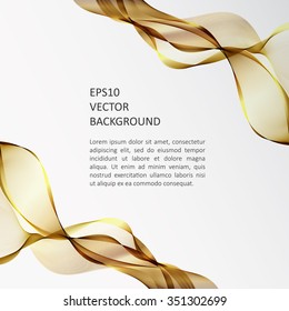 Abstract background with waves. Poster or brochure template.