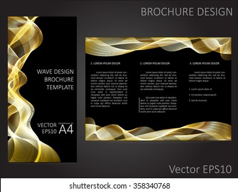 Abstract background with waves. Poster or brochure template.