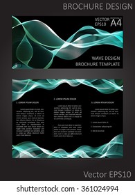 Abstract background with waves. Poster or brochure template.