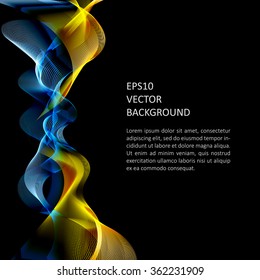Abstract background with waves. Poster or brochure template.