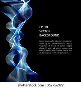 Abstract background with waves. Poster or brochure template.