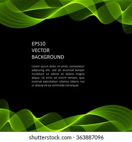 Abstract background with waves. Poster or brochure template.