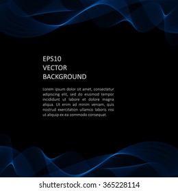 Abstract background with waves. Poster or brochure template.
