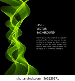 Abstract background with waves. Poster or brochure template.