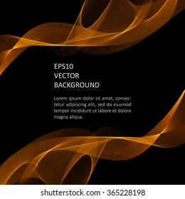 Abstract background with waves. Poster or brochure template.