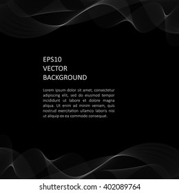 Abstract background with waves. Poster or brochure template.