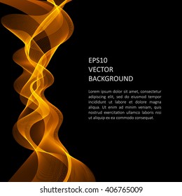 Abstract background with waves. Poster or brochure template.