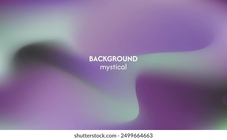 Abstract background of waves with purple, green combination, elegant mystical energy, minimalist pastel colors