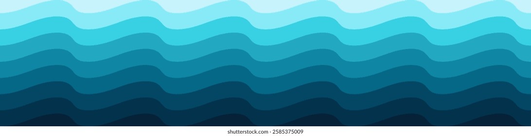 Abstract background with waves in shades of blue colors.