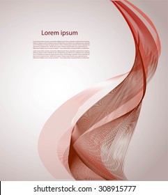 Abstract background with waves and text