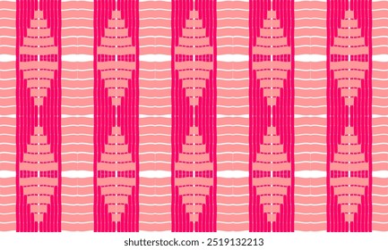 abstract background with waves, two tone pink and white wave strip weaving seamless repeat pattern abstract background, replete image design for fabric printing, interlace diamond, Thai Culture patter