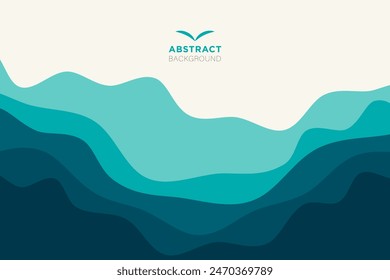 Abstract background with waves in vector.