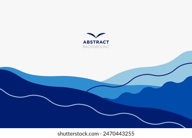 Abstract background with waves in vector.