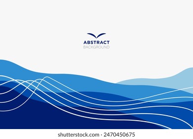 Abstract background with waves in vector.